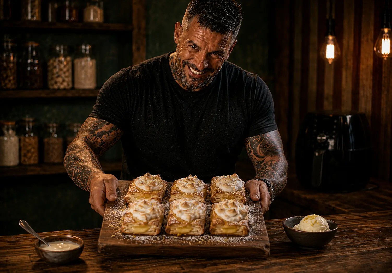 Air-Fryer Lemon Meringue Pastry Parcels
