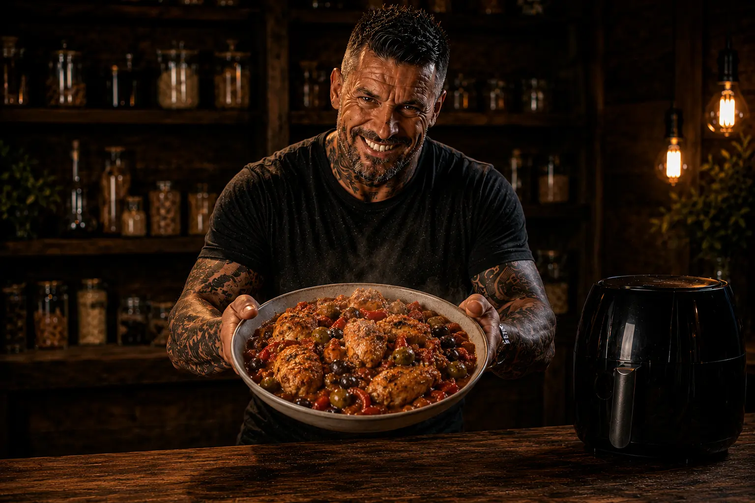Air-Fryer Roman Chicken Cacciatore Olive Pots