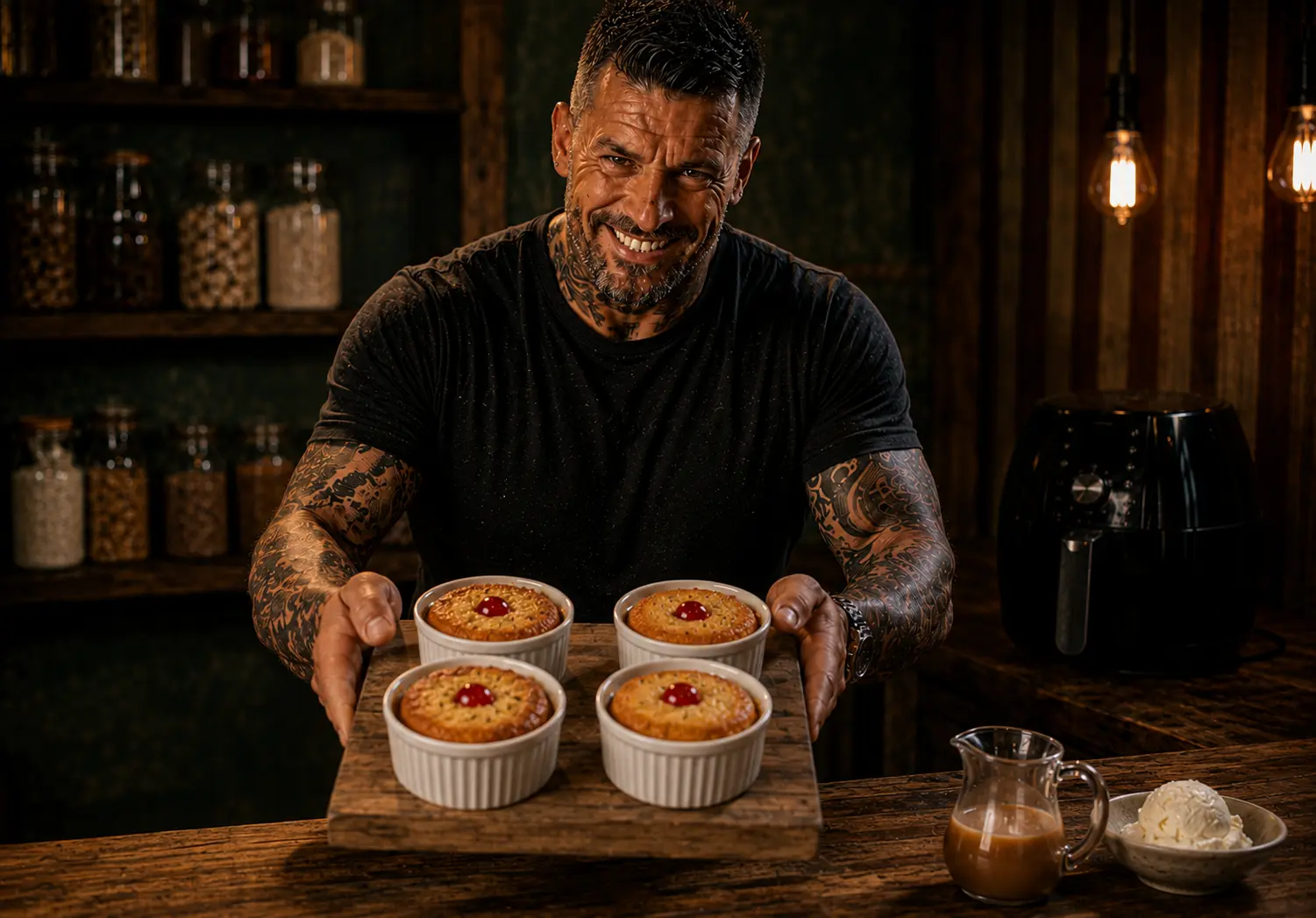 Air-Fryer Pineapple Upside-Down Cake Pots