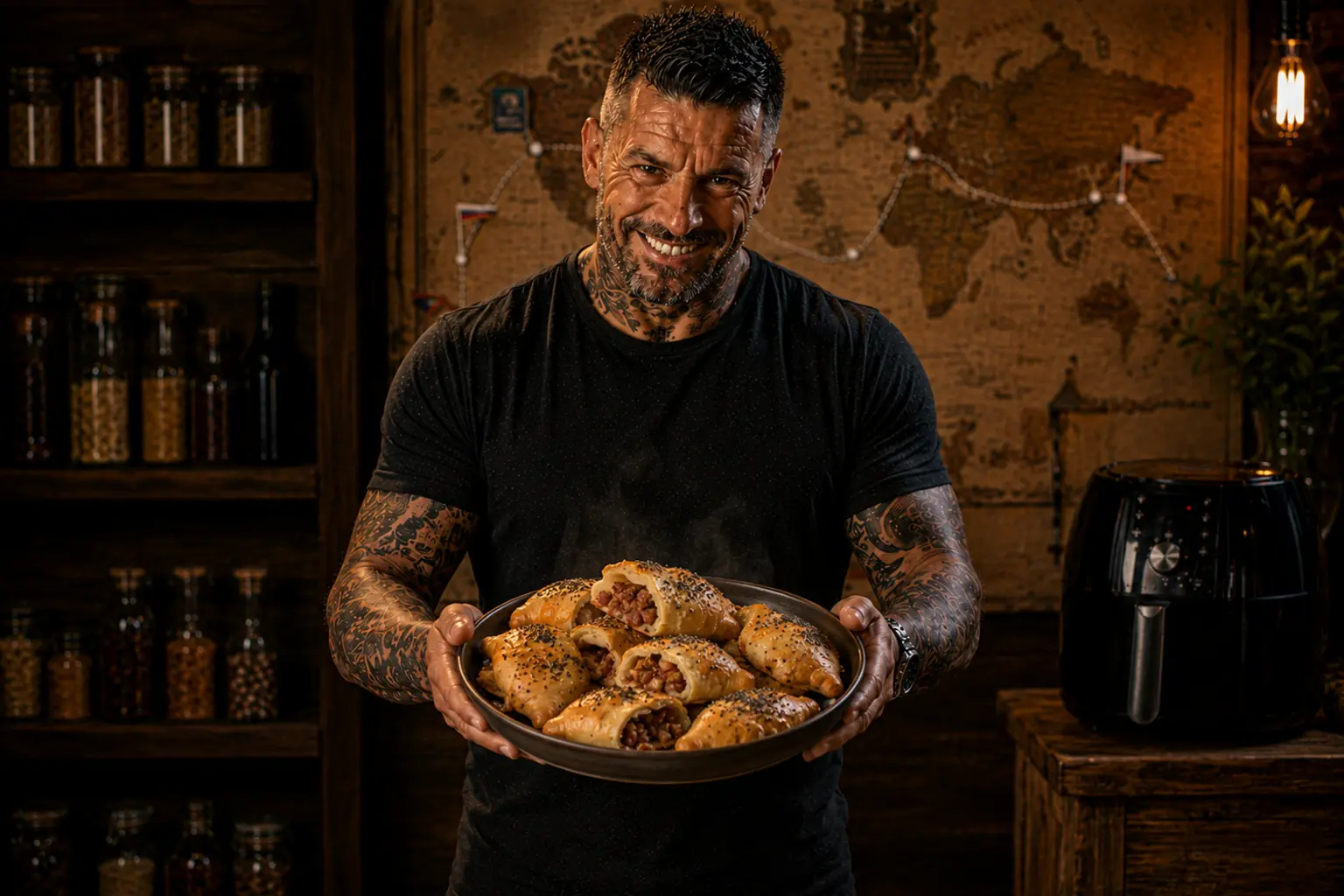 Air-Fryer Latvian Bacon & Onion Piragi Rolls