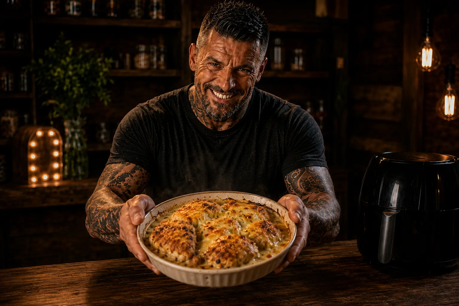 Air-Fryer French Chicken Gaston Gérard Mustard Gratin