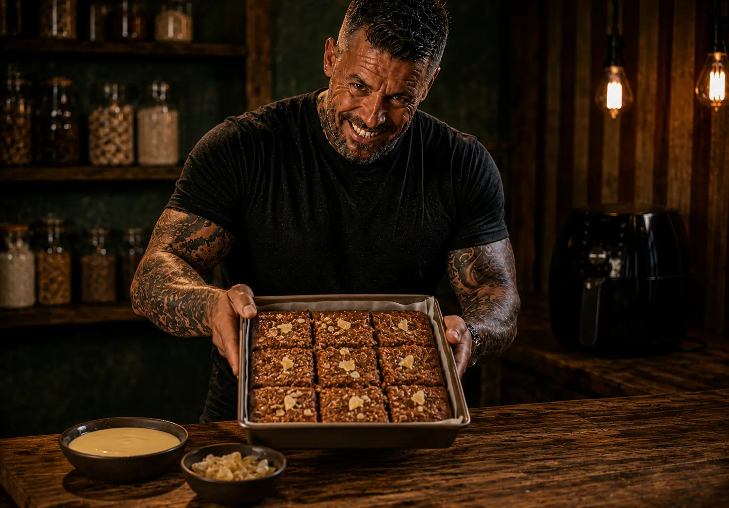 Air-Fryer Sticky Ginger Parkin Squares