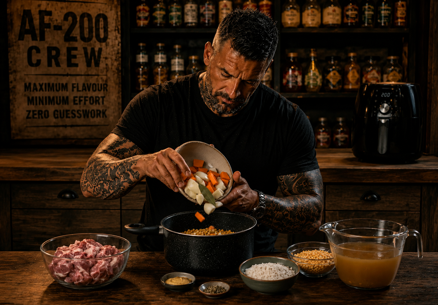 Air Fryer Pease Pudding & Pork Shoulder Parcels preparation stage