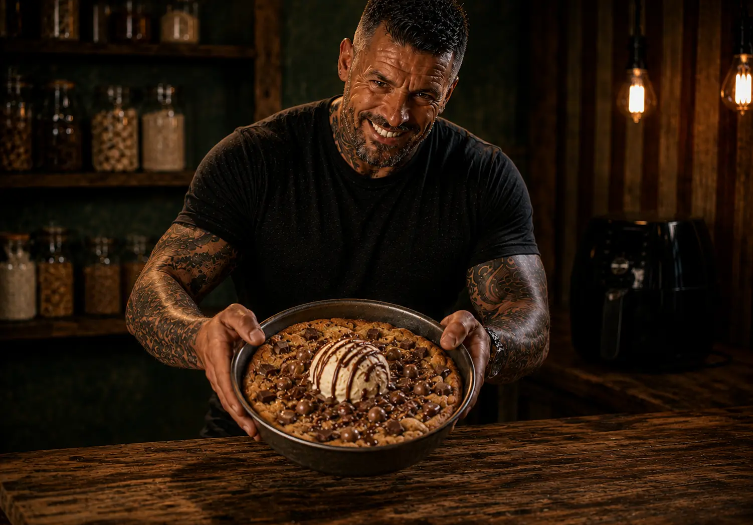 Air-Fryer Malted Chocolate Cookie Pie