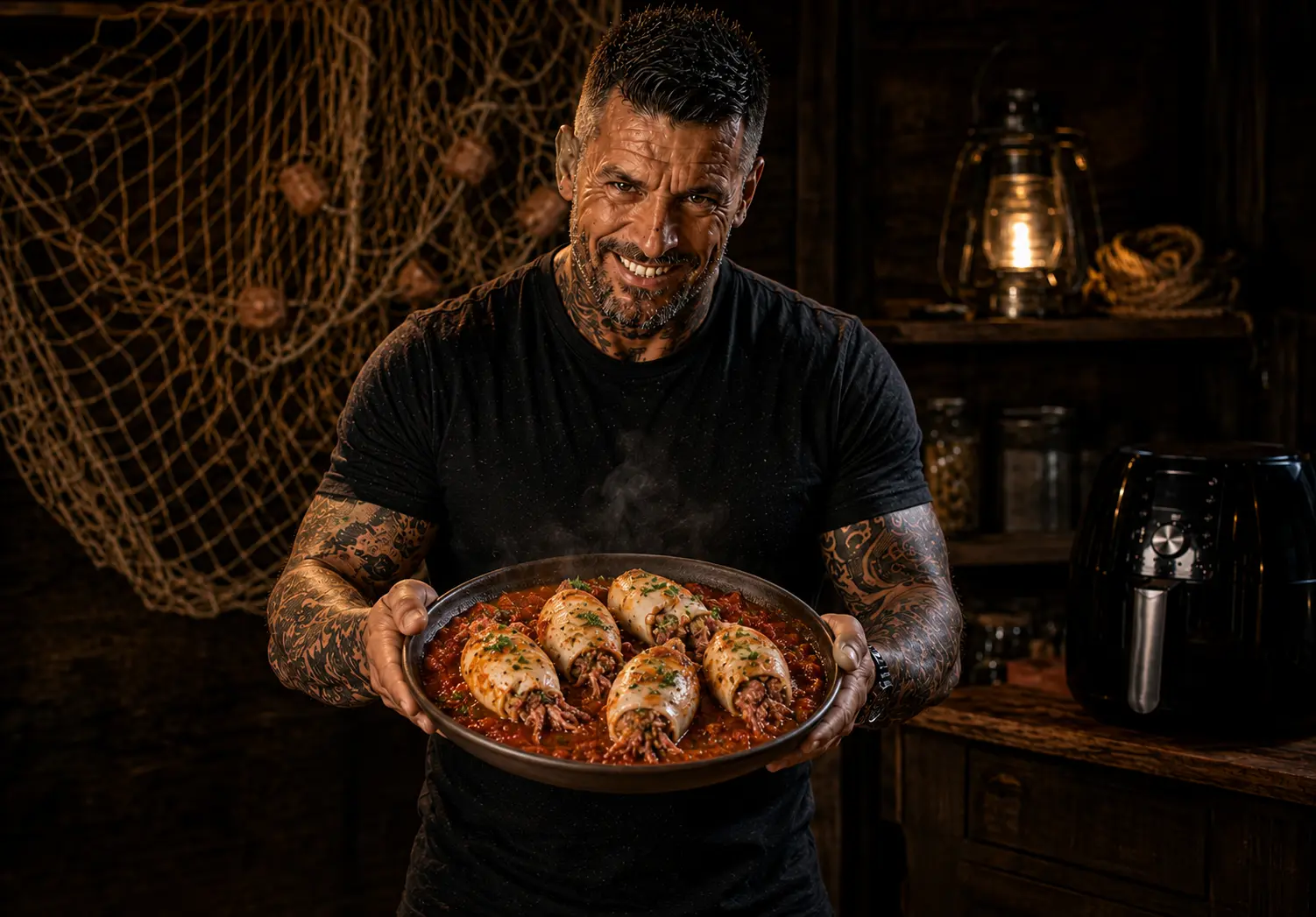 Air Fryer Spanish Calamares Rellenos Tomato Pots