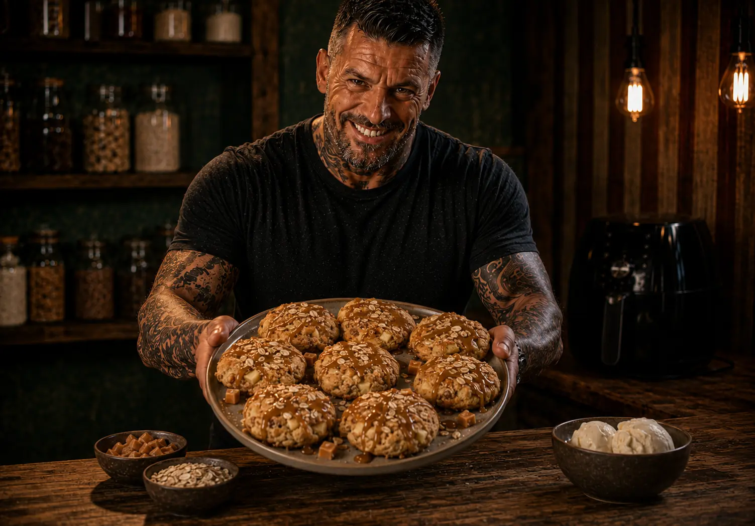 Air-Fryer Toffee Apple Crumble Cookies