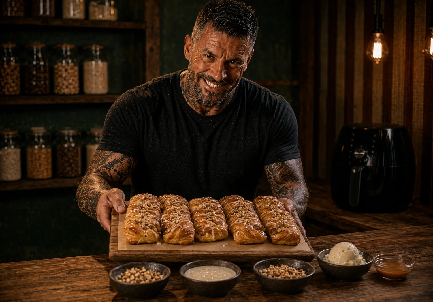 Air-Fryer Maple Walnut Danish Plaits