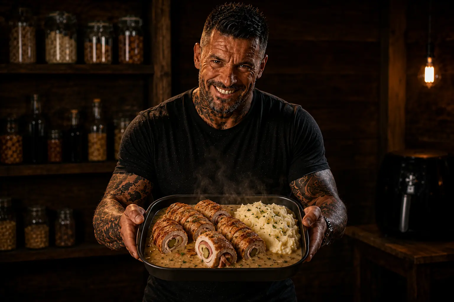 Air Fryer Polish Zrazy Pork Roulades & Pickle Gravy