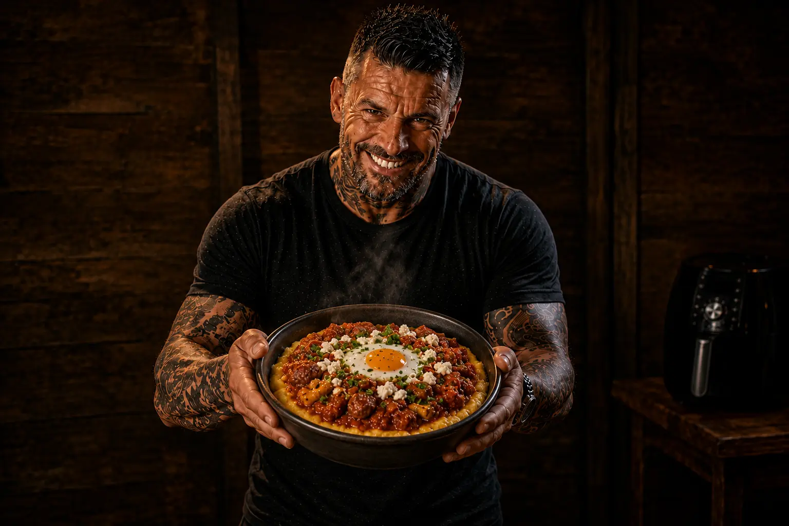 Air Fryer Romanian Tochitura Pork & Polenta Pots