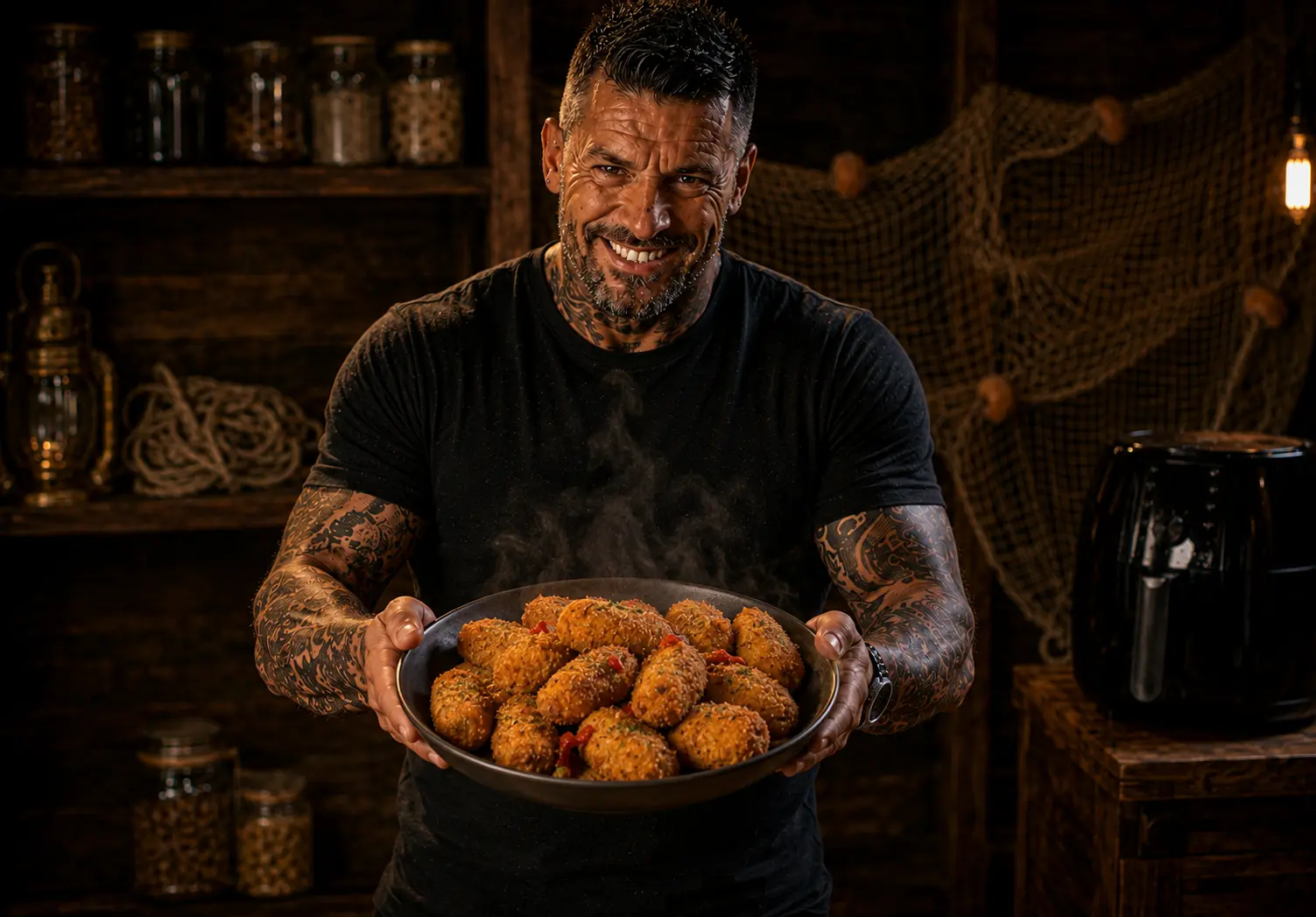 Air Fryer Basque Crab & Piquillo Pepper Croquettes