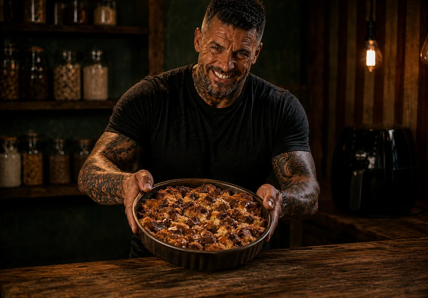 Air-Fryer Millionaire's Croissant Pudding