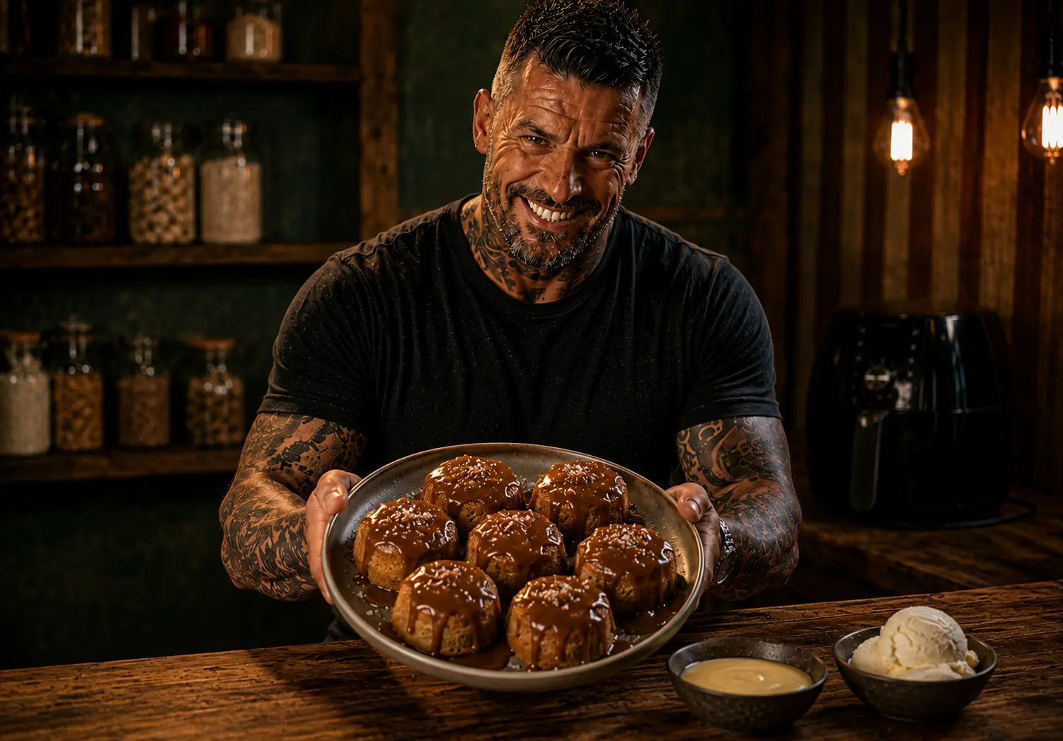 Air-Fryer Sticky Date Pudding Bombs