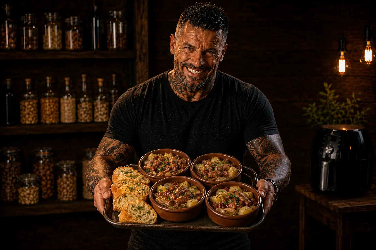 Air Fryer Irish Coddle Sausage Bacon Potato Pots
