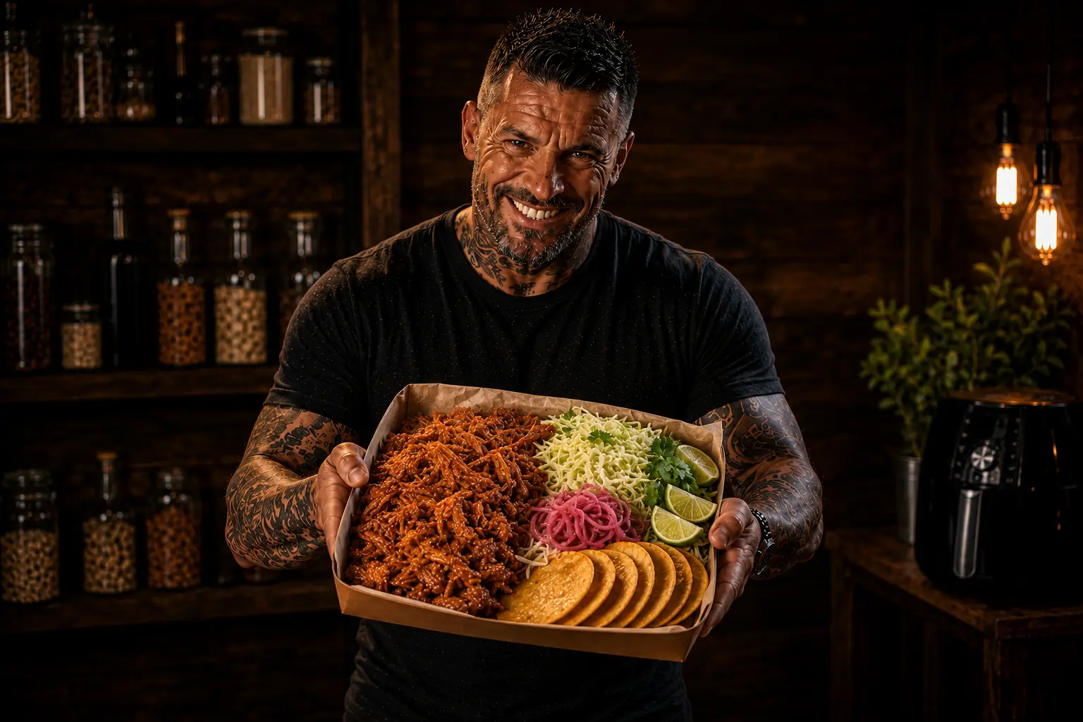 Air Fryer Mexican Cochinita Pibil Pork Tostada Boxes