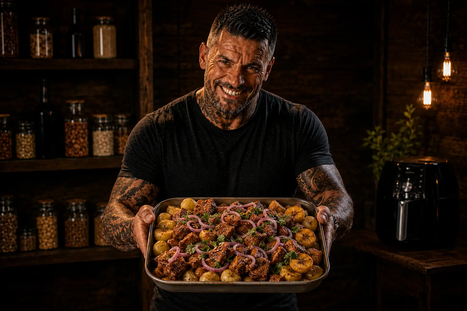 Air Fryer Ecuadorian Fritada Pork & Potato Trays