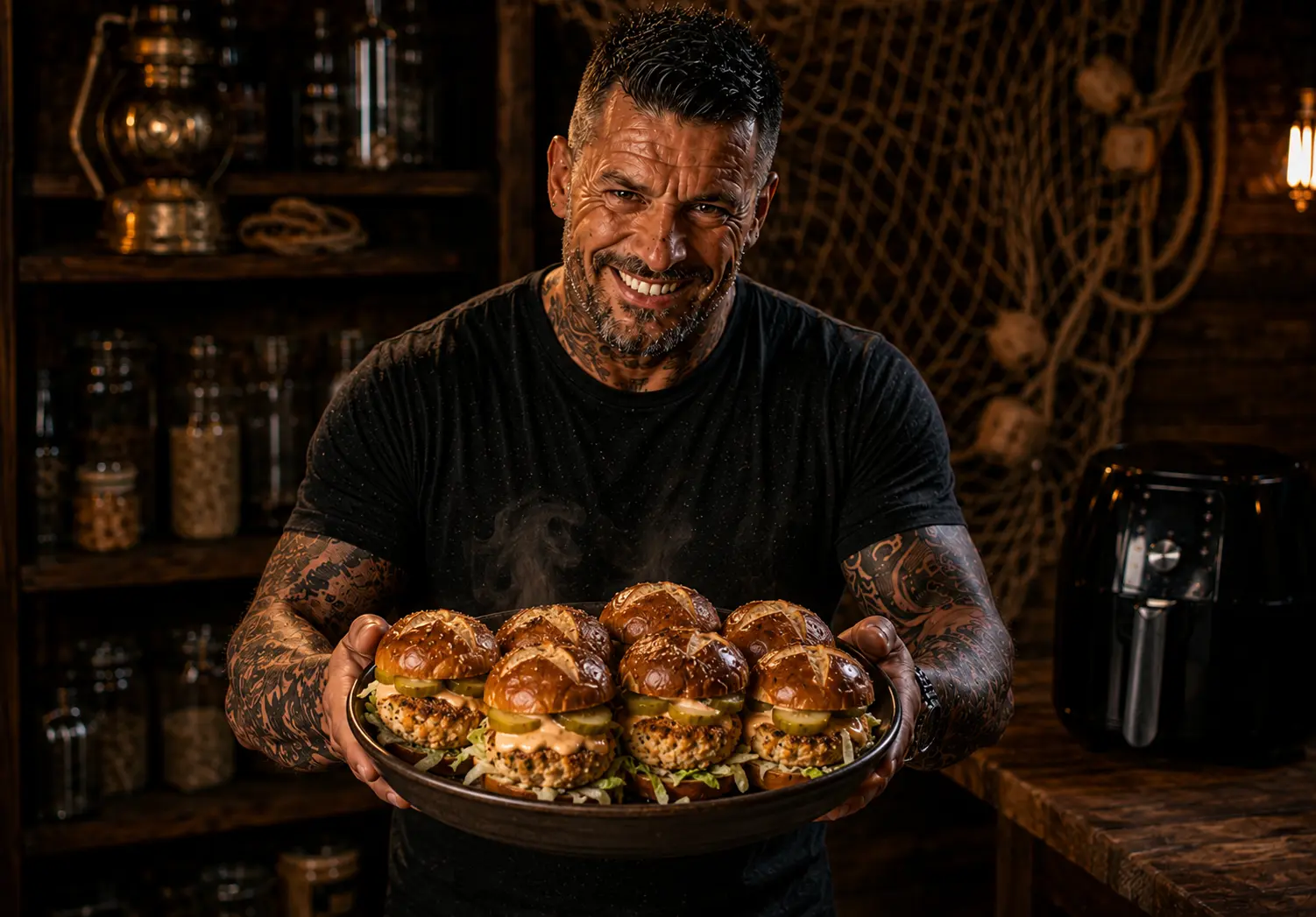 Air Fryer Maryland Old Bay Crab Pretzel Sliders