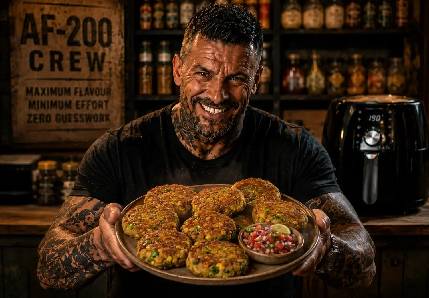 Air Fryer Kenyan Irio Corn & Pea Potato Cakes