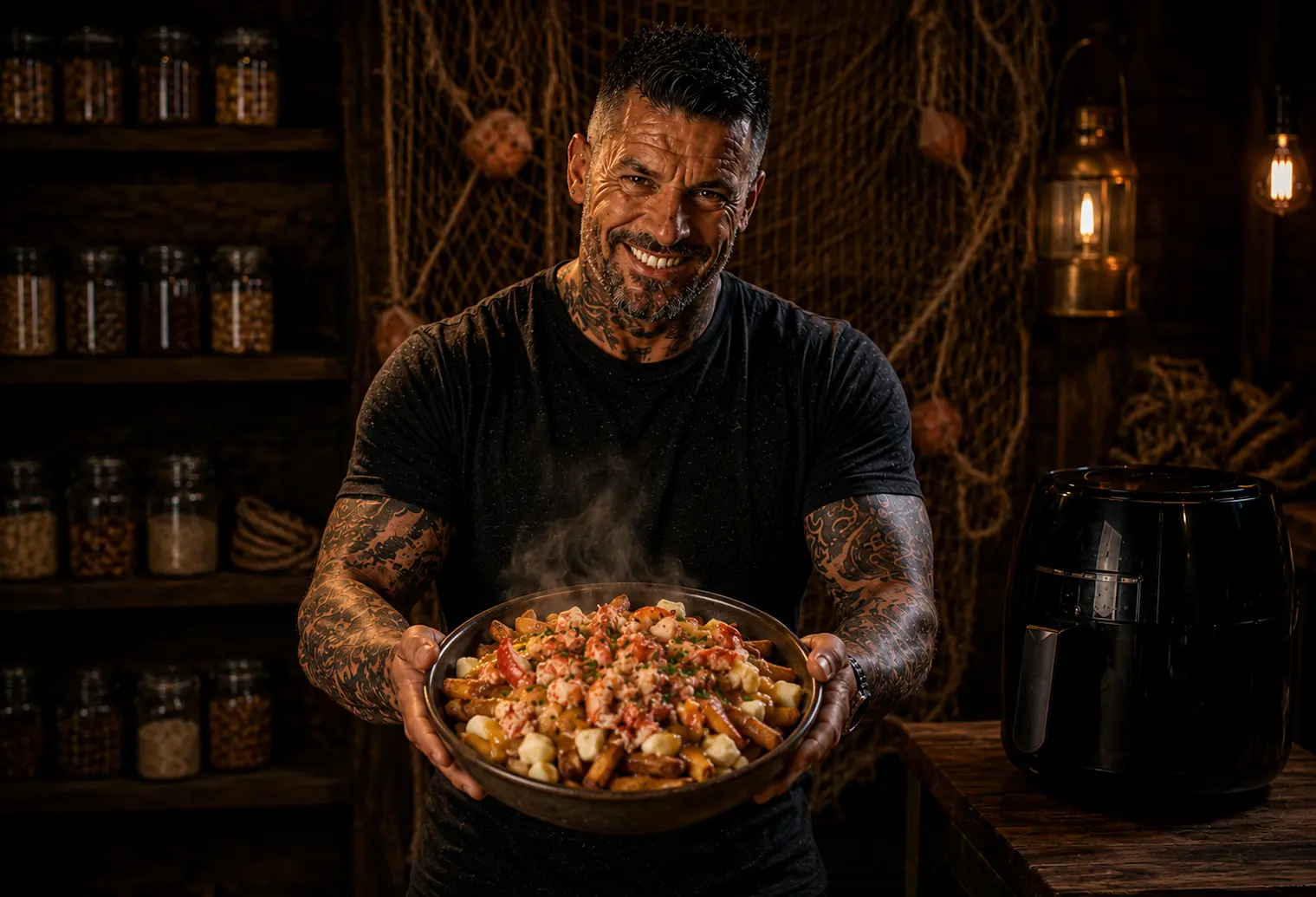 Air Fryer Canadian Lobster Poutine Pots