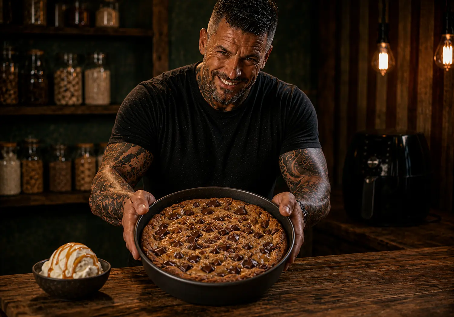 Air-Fryer Brown Butter Chocolate Chip Cookie Pie