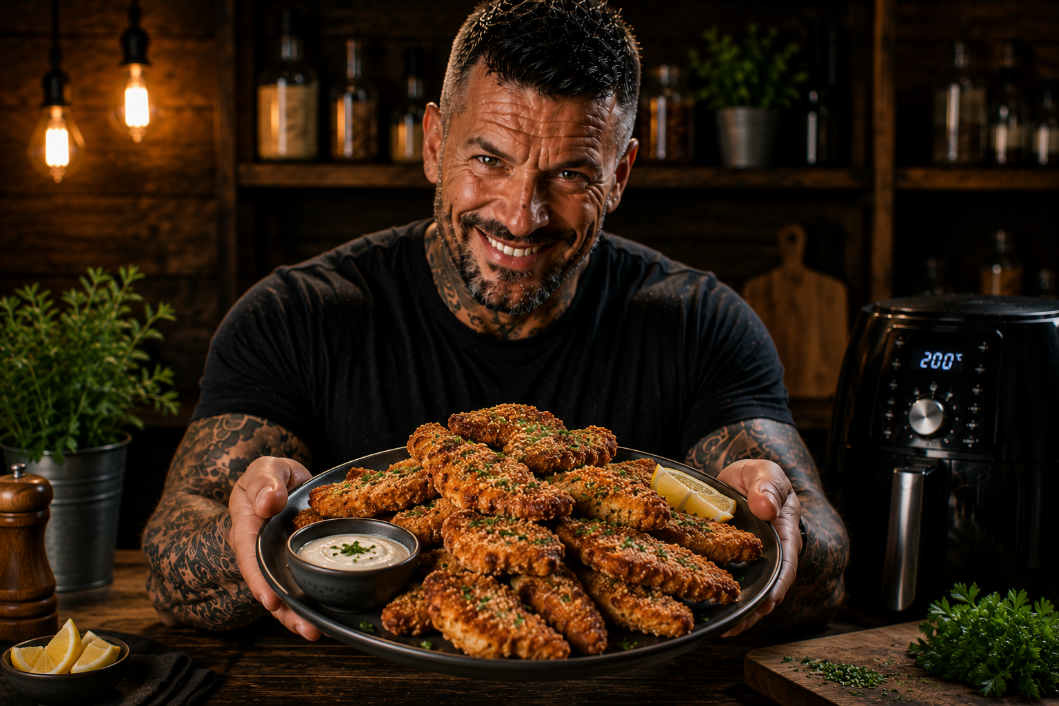 Air-Fryer Pork Schnitzel Bites