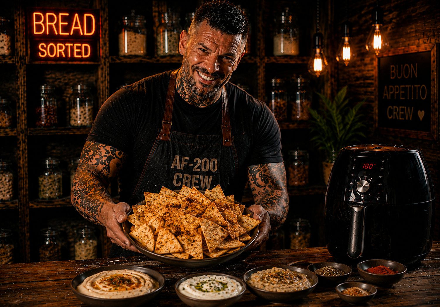 Air-Fryer Armenian Lavash Crisps