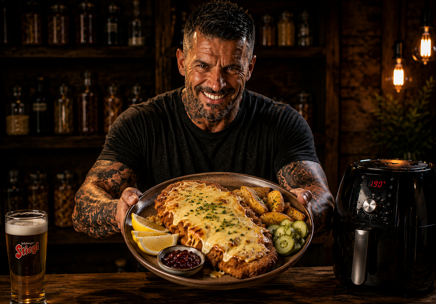 Air-Fryer Austrian Alpine Cheese Schnitzel Melts