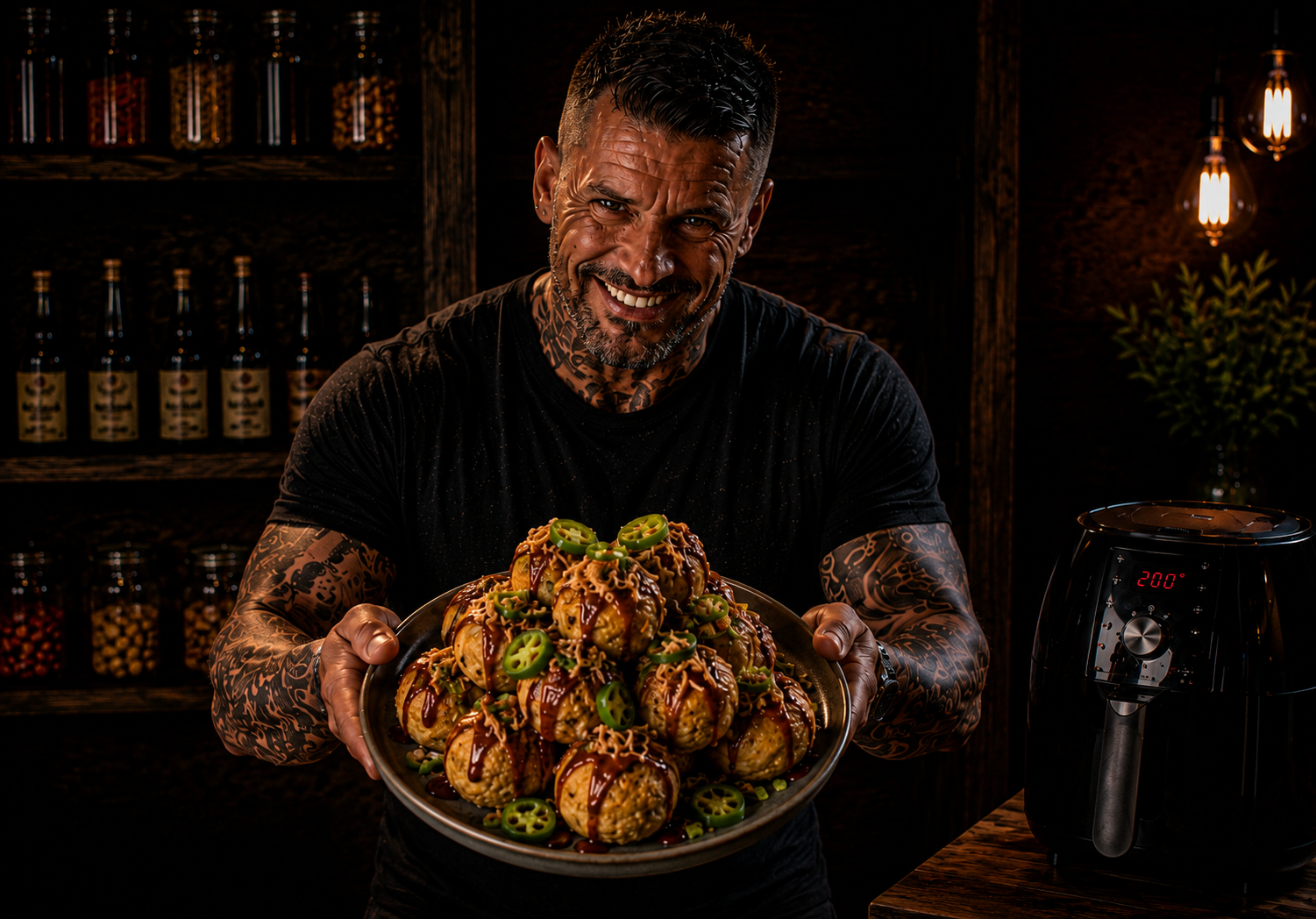 Air-Fryer BBQ Bacon Potato Bombs