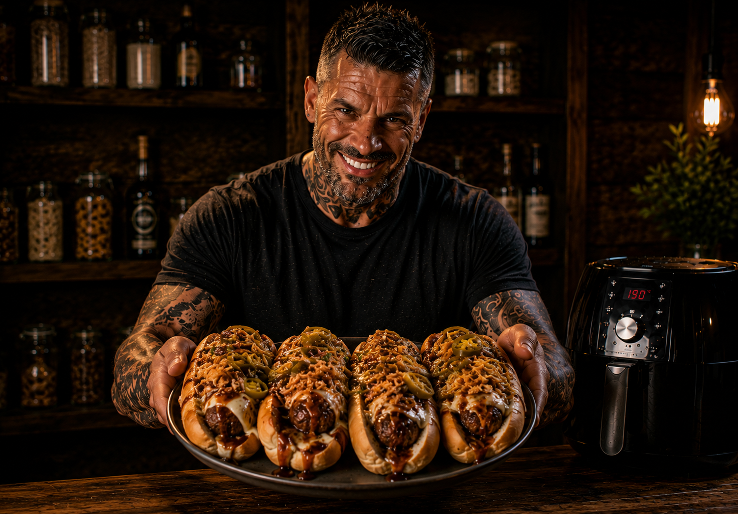 Air Fryer BBQ Meatball Sub Trays