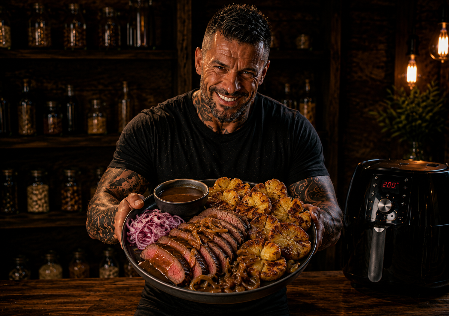 Air-Fryer Beef Dripping Roast Potato Smash Trays