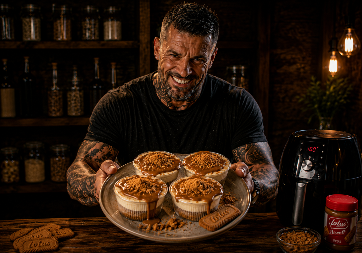 Air-Fryer Biscoff Cheesecake Pots