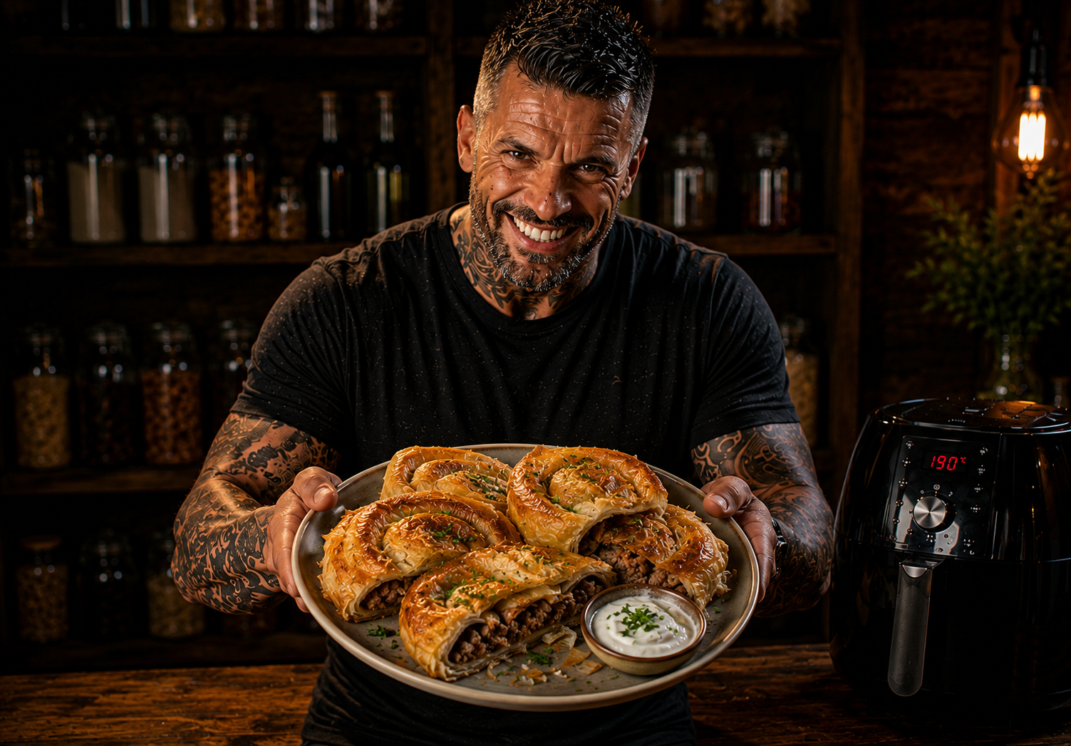 Air-Fryer Bosnian Burek Beef Parcels