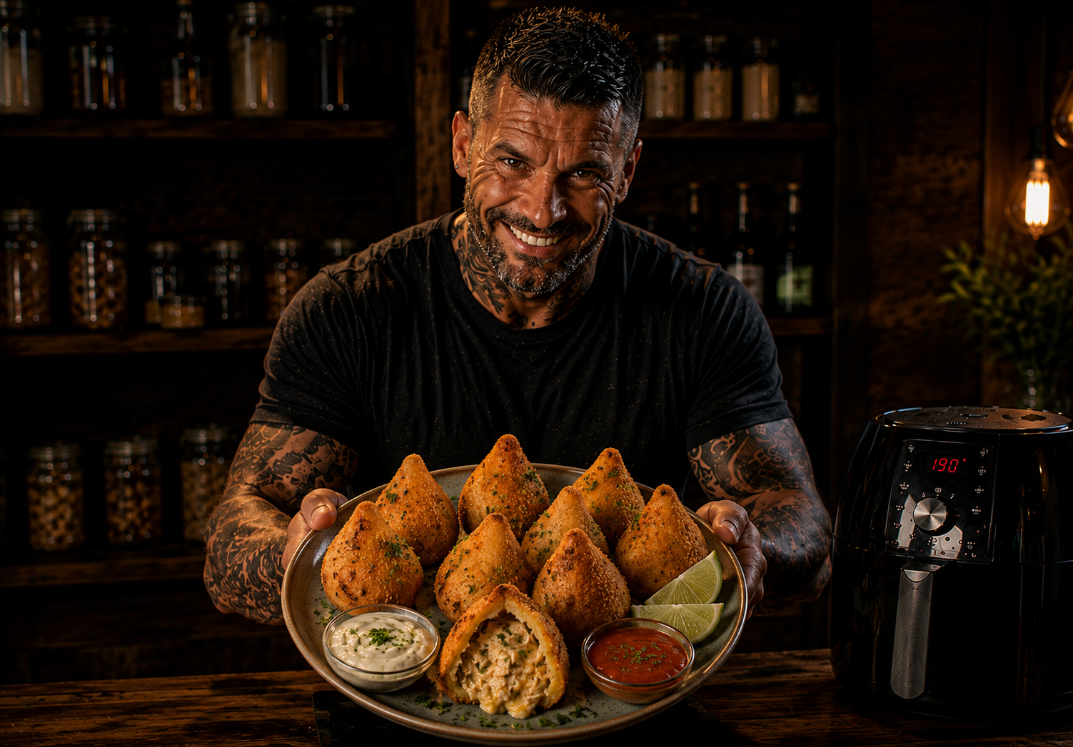 Air-Fryer Brazilian Coxinha Chicken Parcels