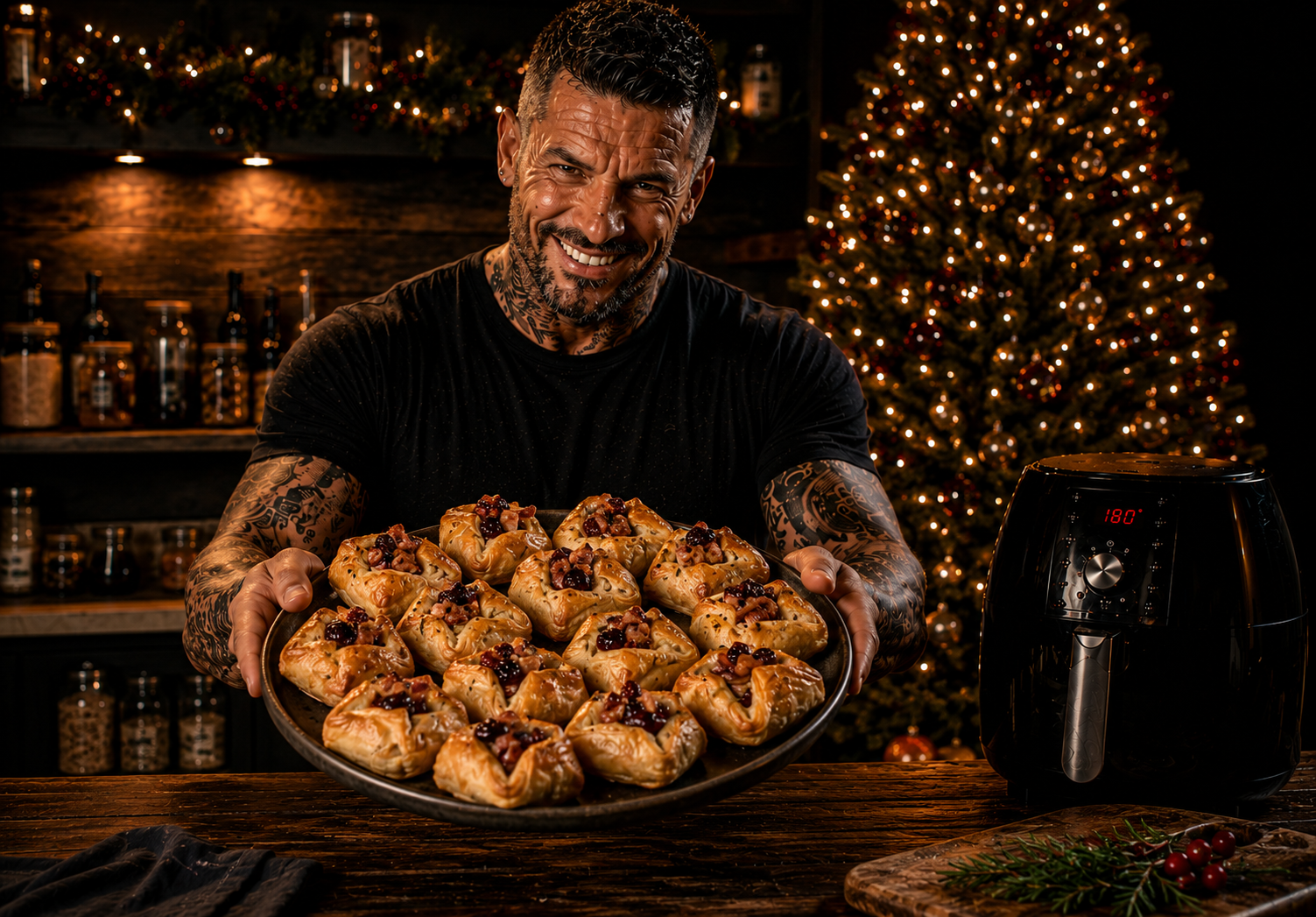 Air-Fryer Brie & Bacon Christmas Parcels