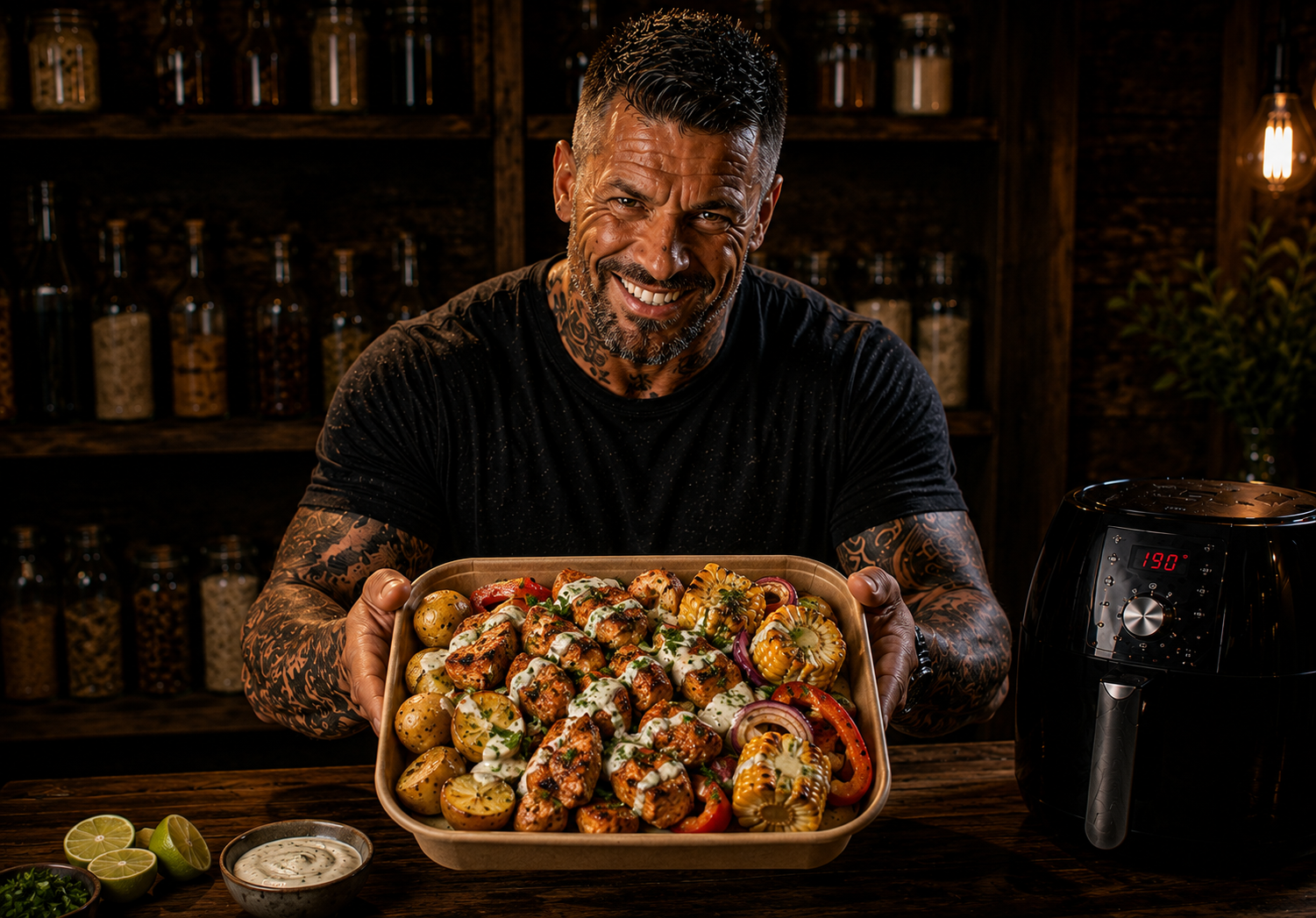 Air-Fryer Cajun Chicken Corn & Potato Boxes