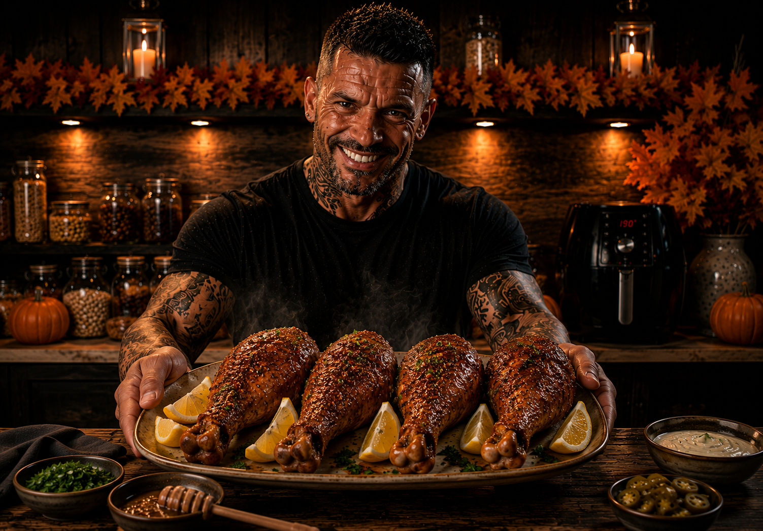 AIR-FRYER CAJUN TURKEY DRUMSTICKS