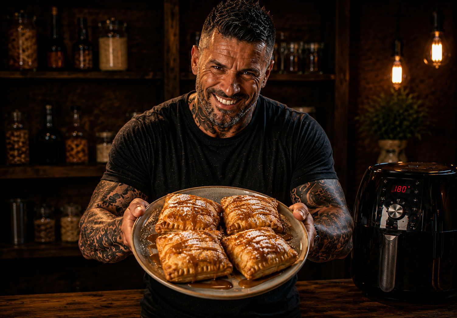 Air-Fryer Caramel Apple Danish Pockets