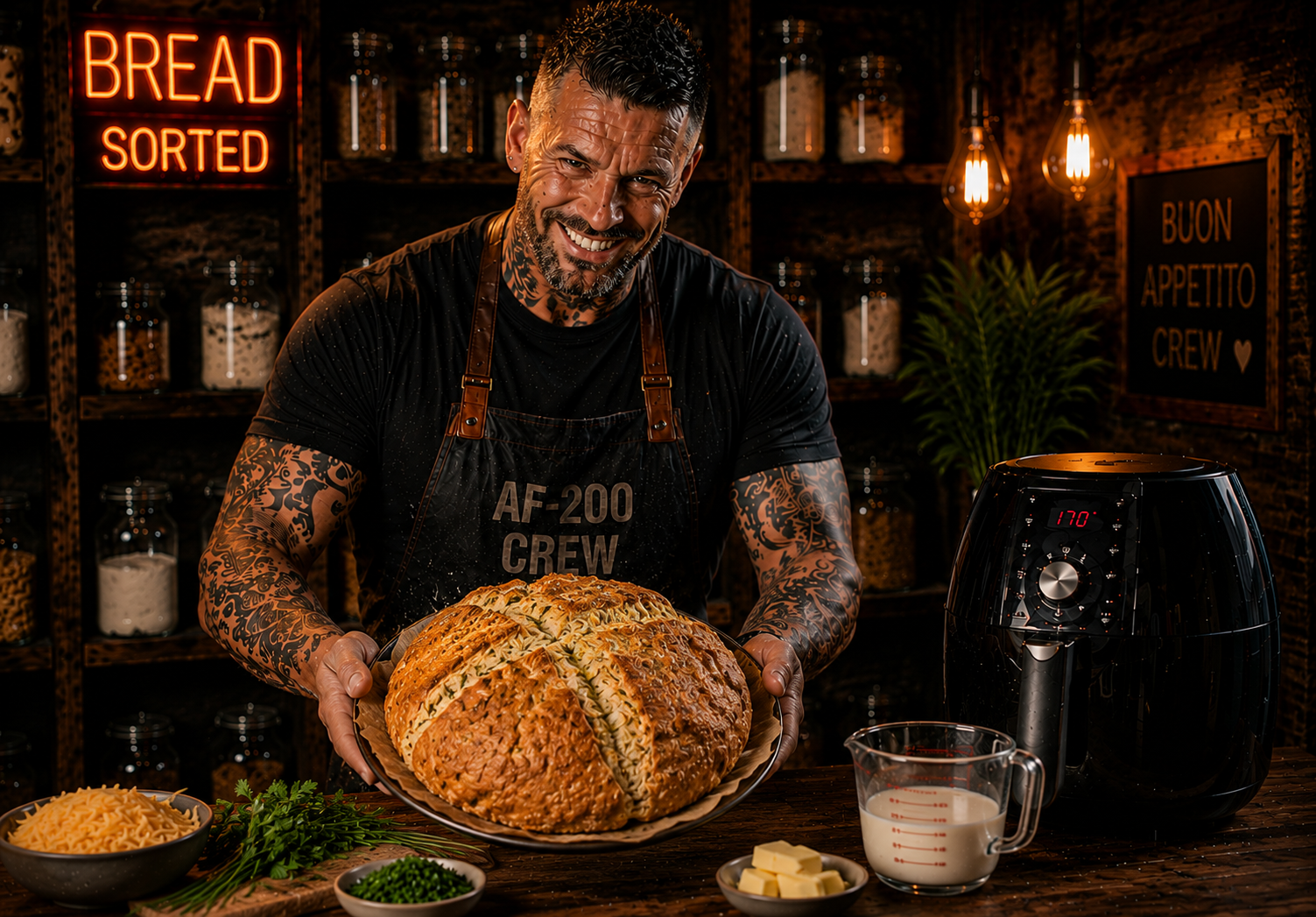 Air-Fryer Cheese & Herb Soda Bread