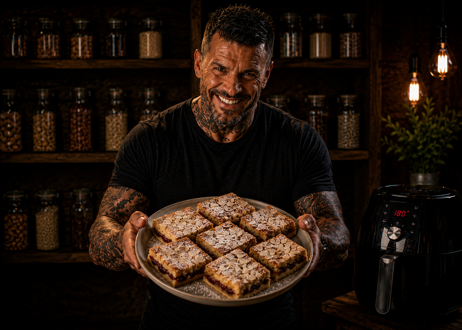 Air-Fryer Cherry Bakewell Pastry Squares
