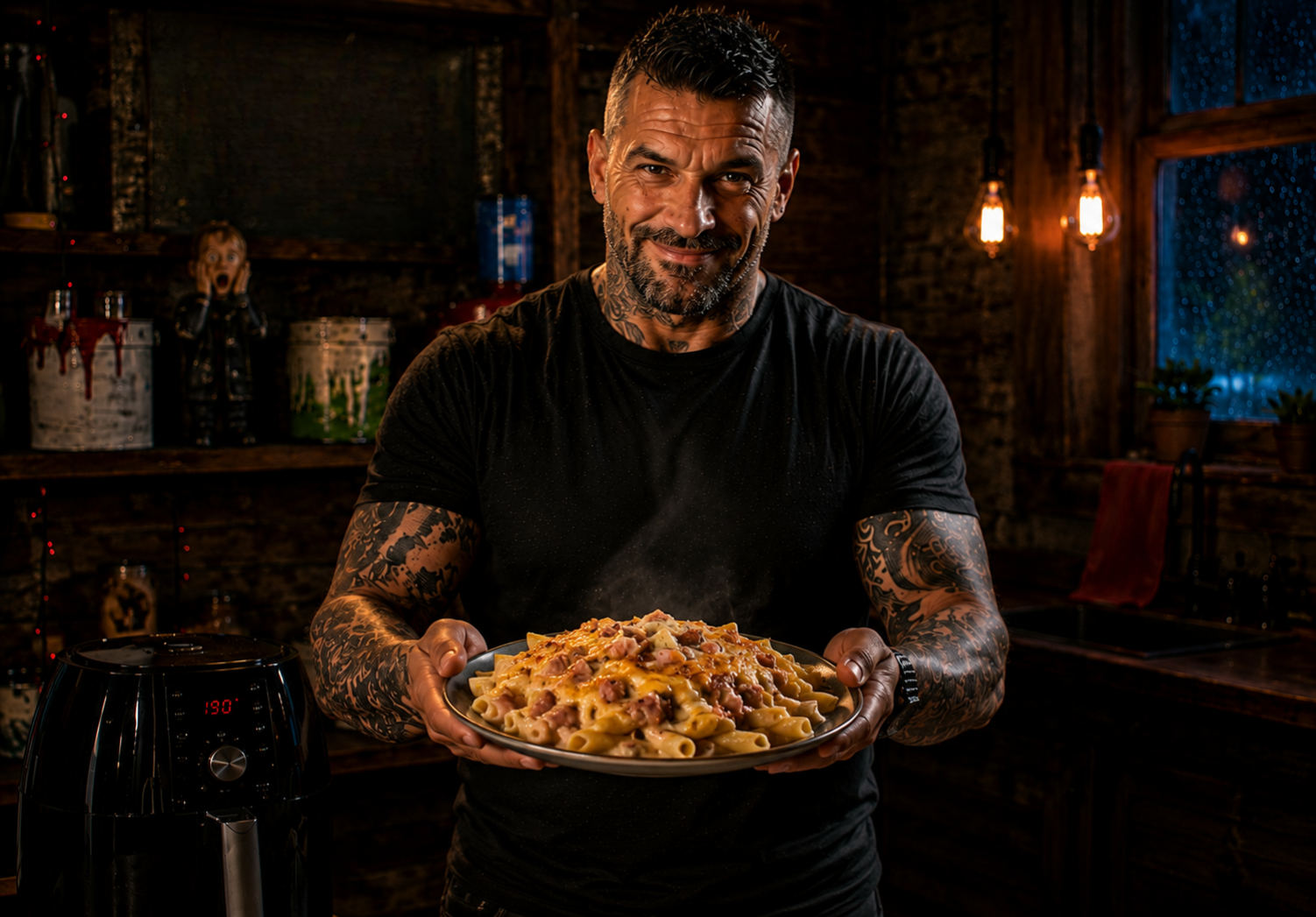 Air-Fryer Chicken & Bacon Pasta Bake