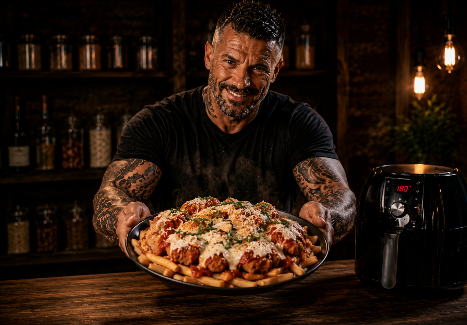 Air-Fryer Chicken Parmesan Dirty Fries