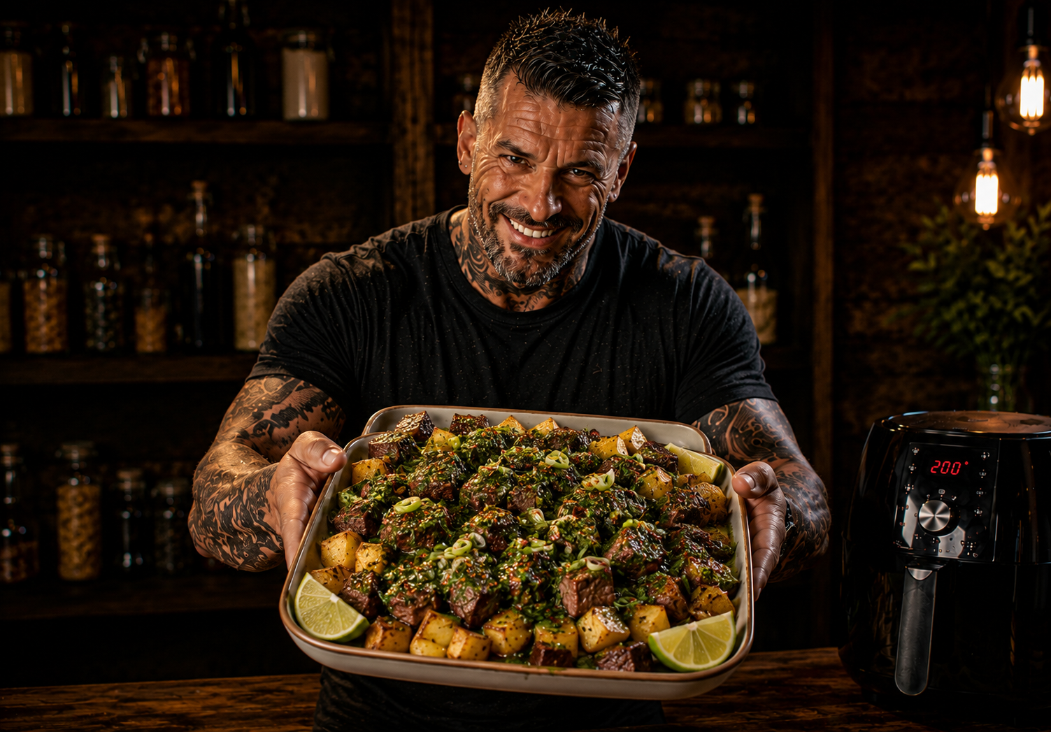 Air-Fryer Chimichurri Steak Potato Boxes