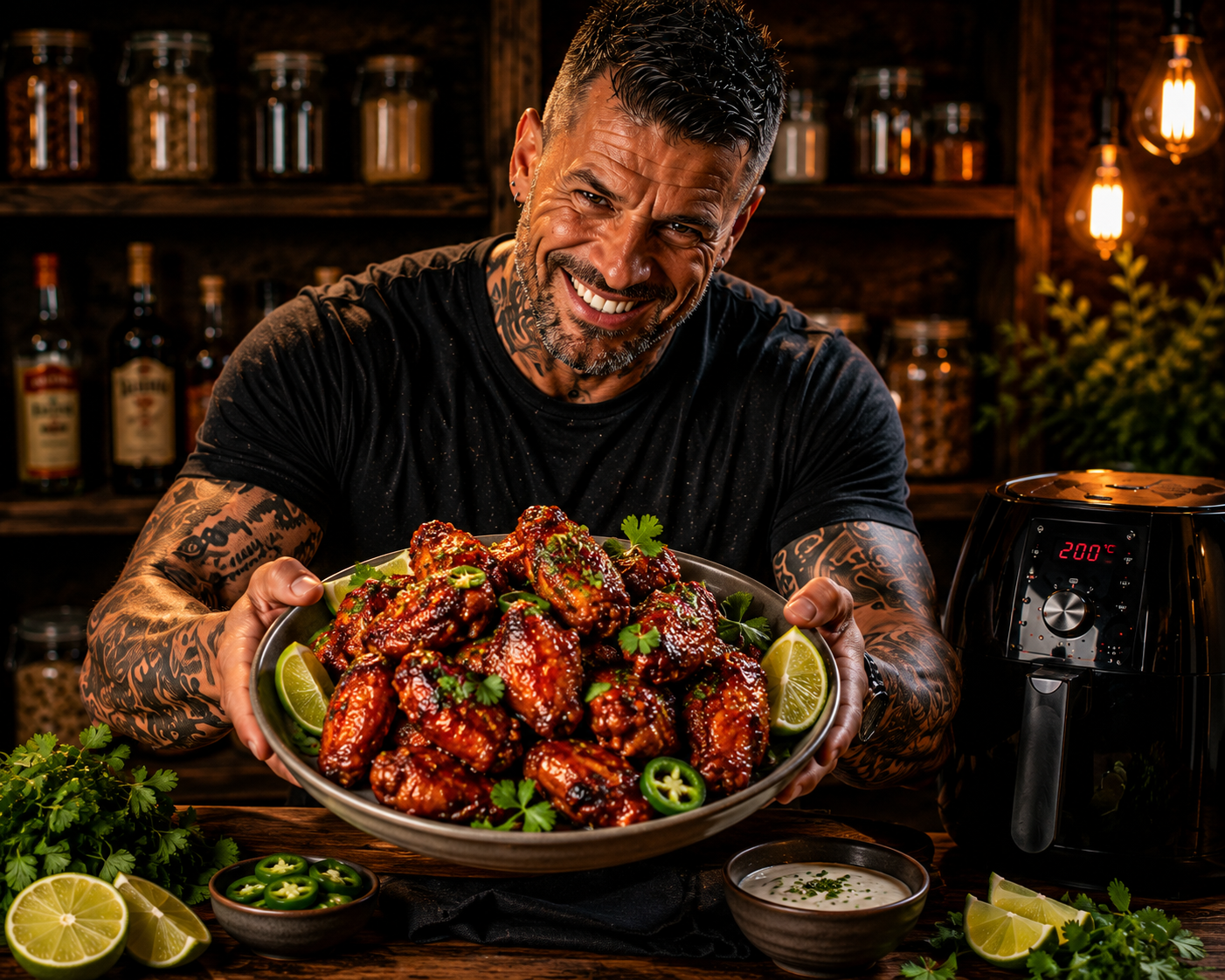 Air-Fryer Chipotle Lime Chicken Wings