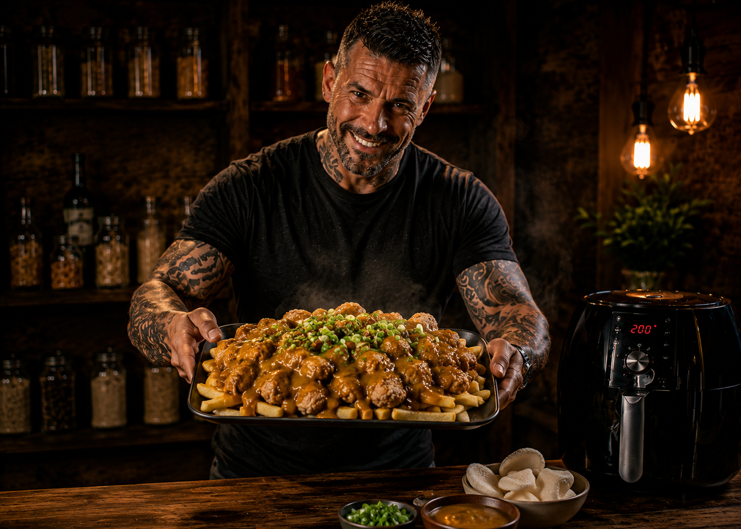 Air-Fryer Chip Shop Curry Sauce Chicken Bites