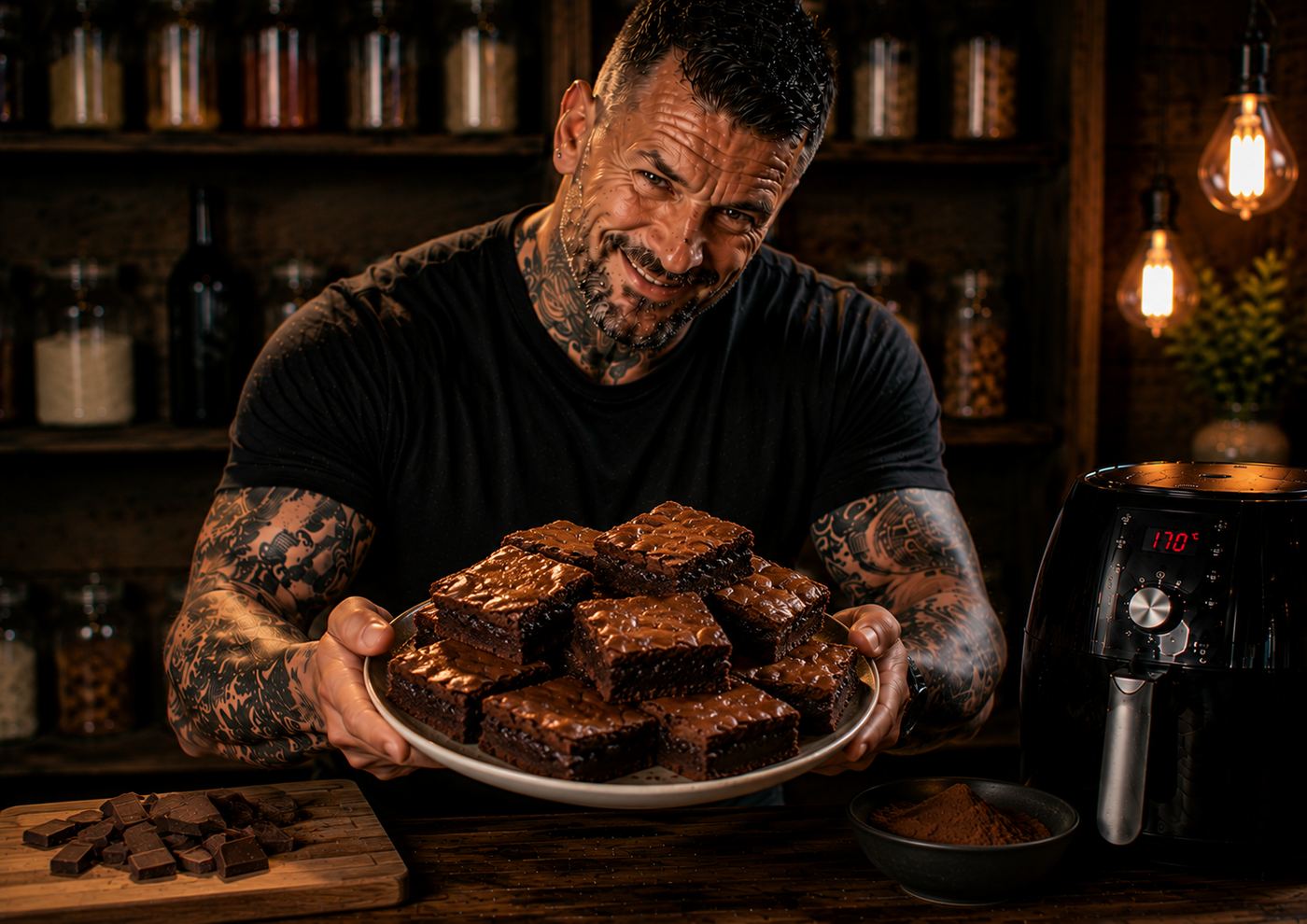 Air-Fryer Chocolate Brownie Slabs