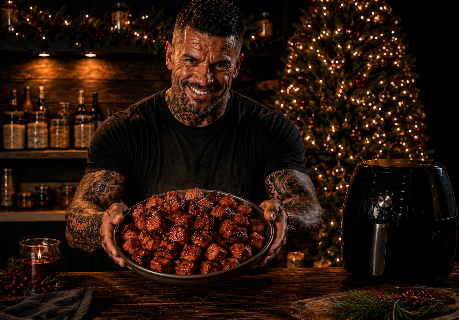 Air-Fryer Christmas Gammon Bites