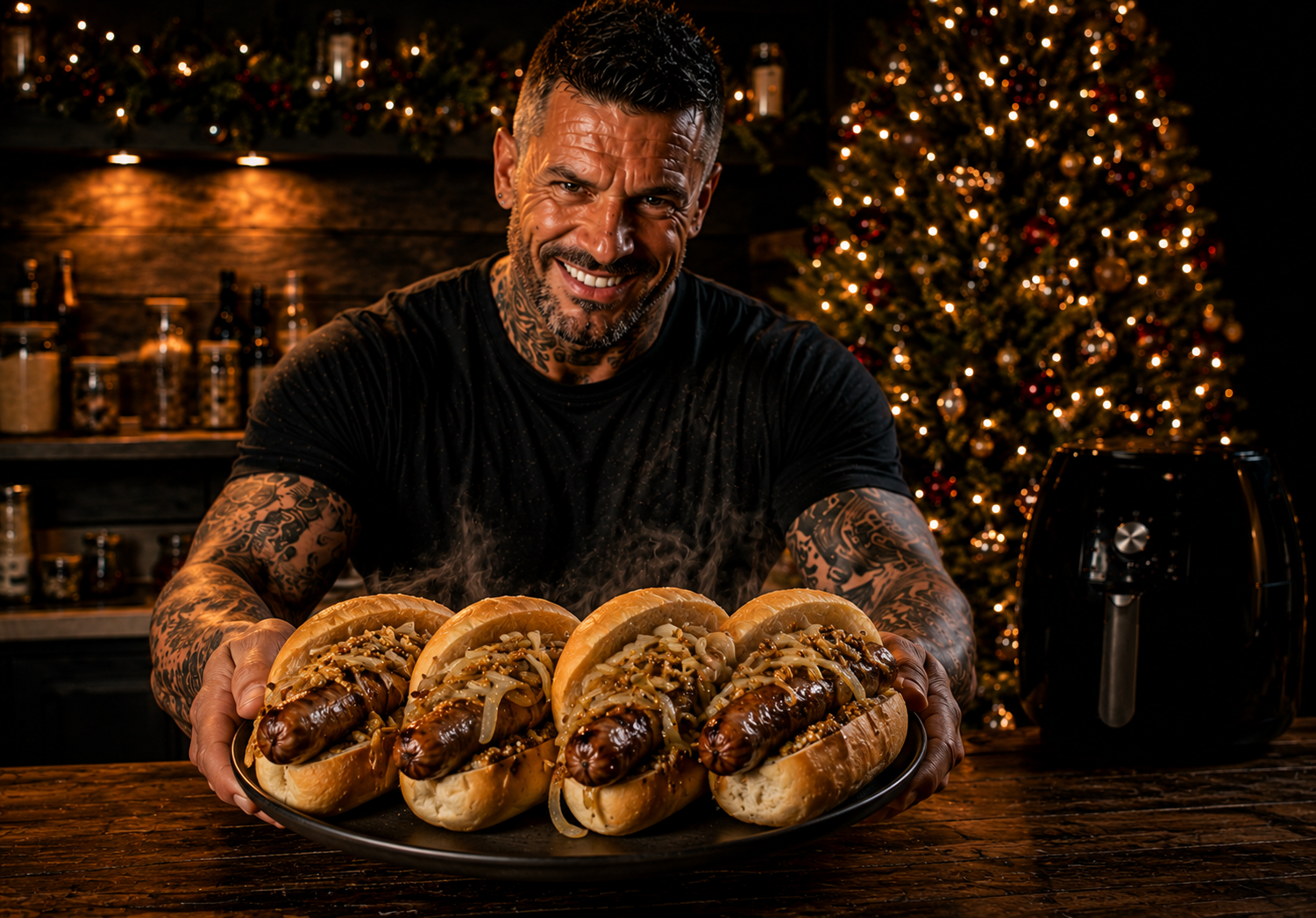 Air-Fryer Christmas Market Bratwurst Rolls