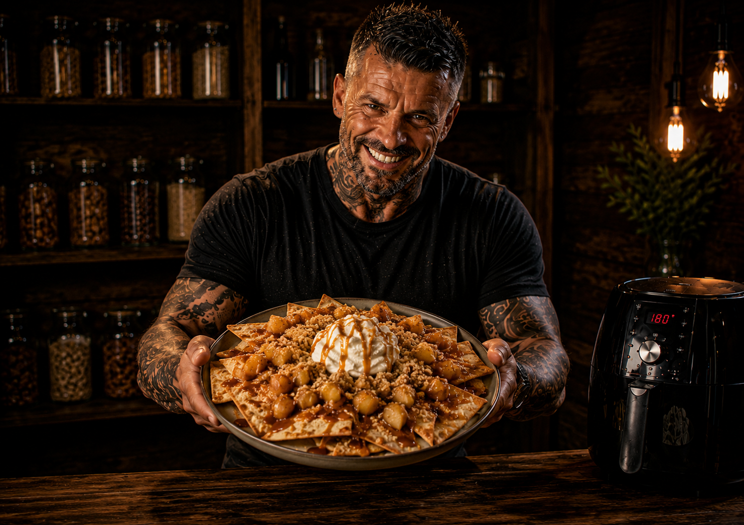 Air-Fryer Cinnamon Apple Pie Nachos