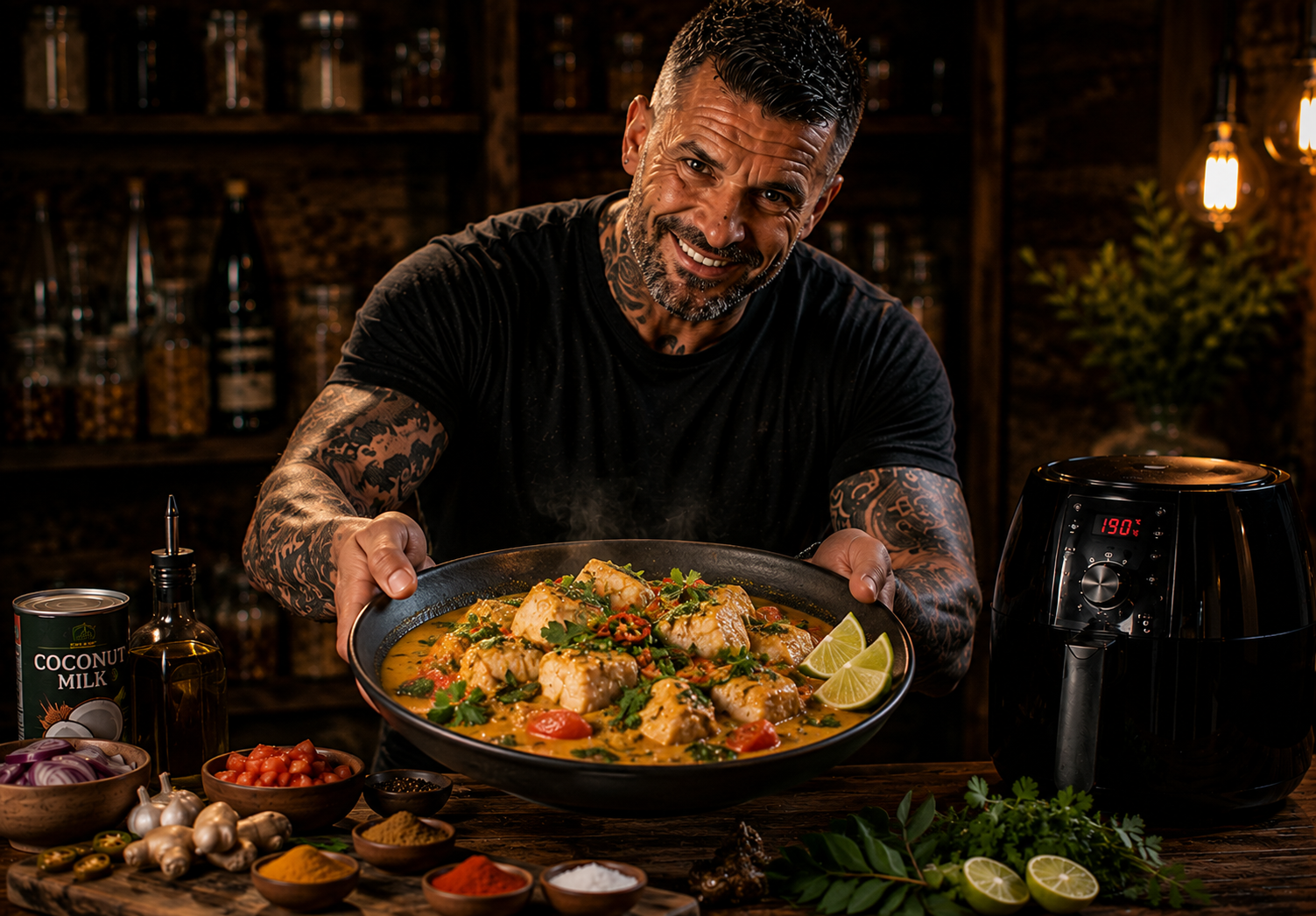 Air-Fryer Sri Lankan Coconut Curry Fish Pots