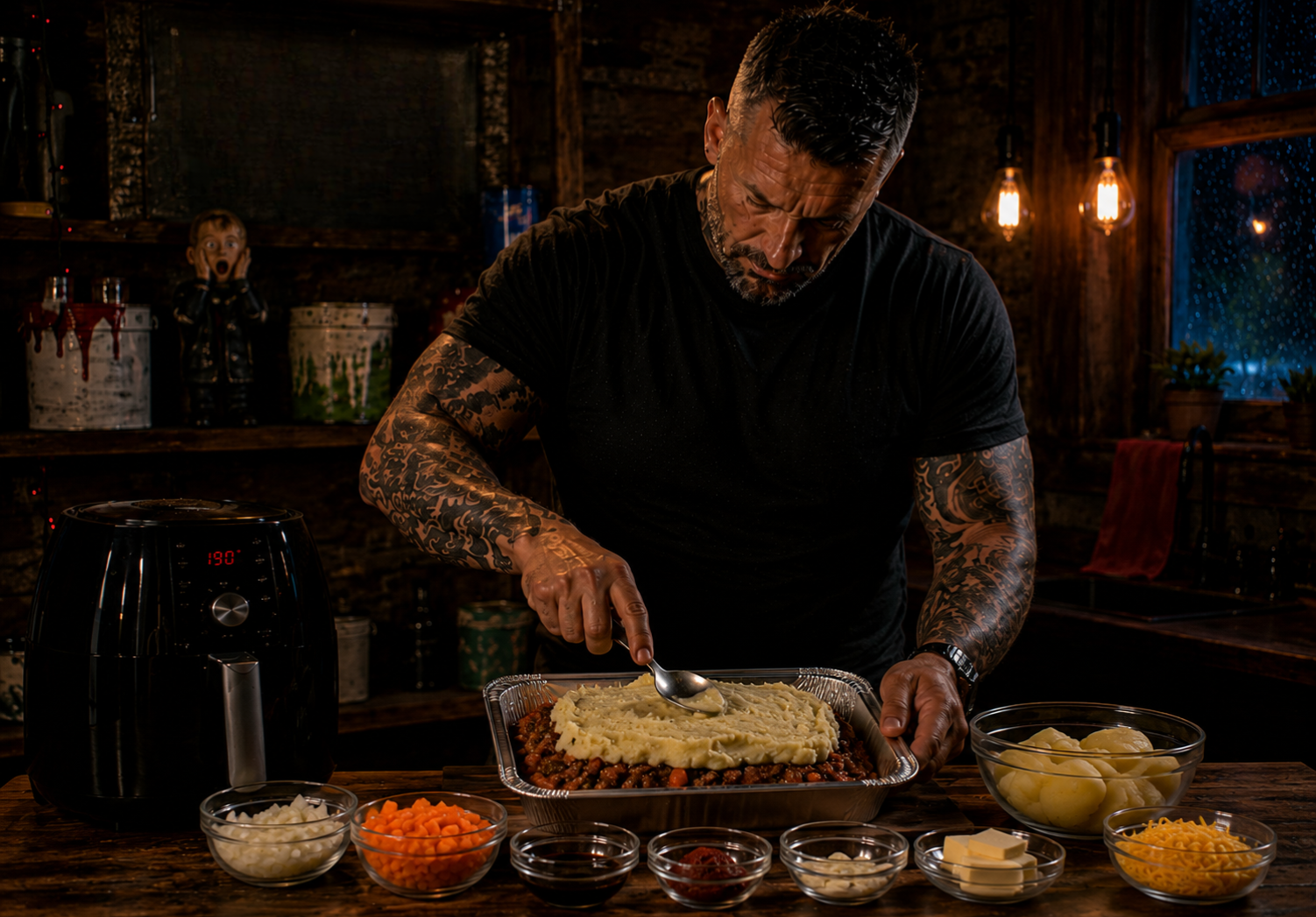 Air-Fryer Cottage Pie For One preparation stage