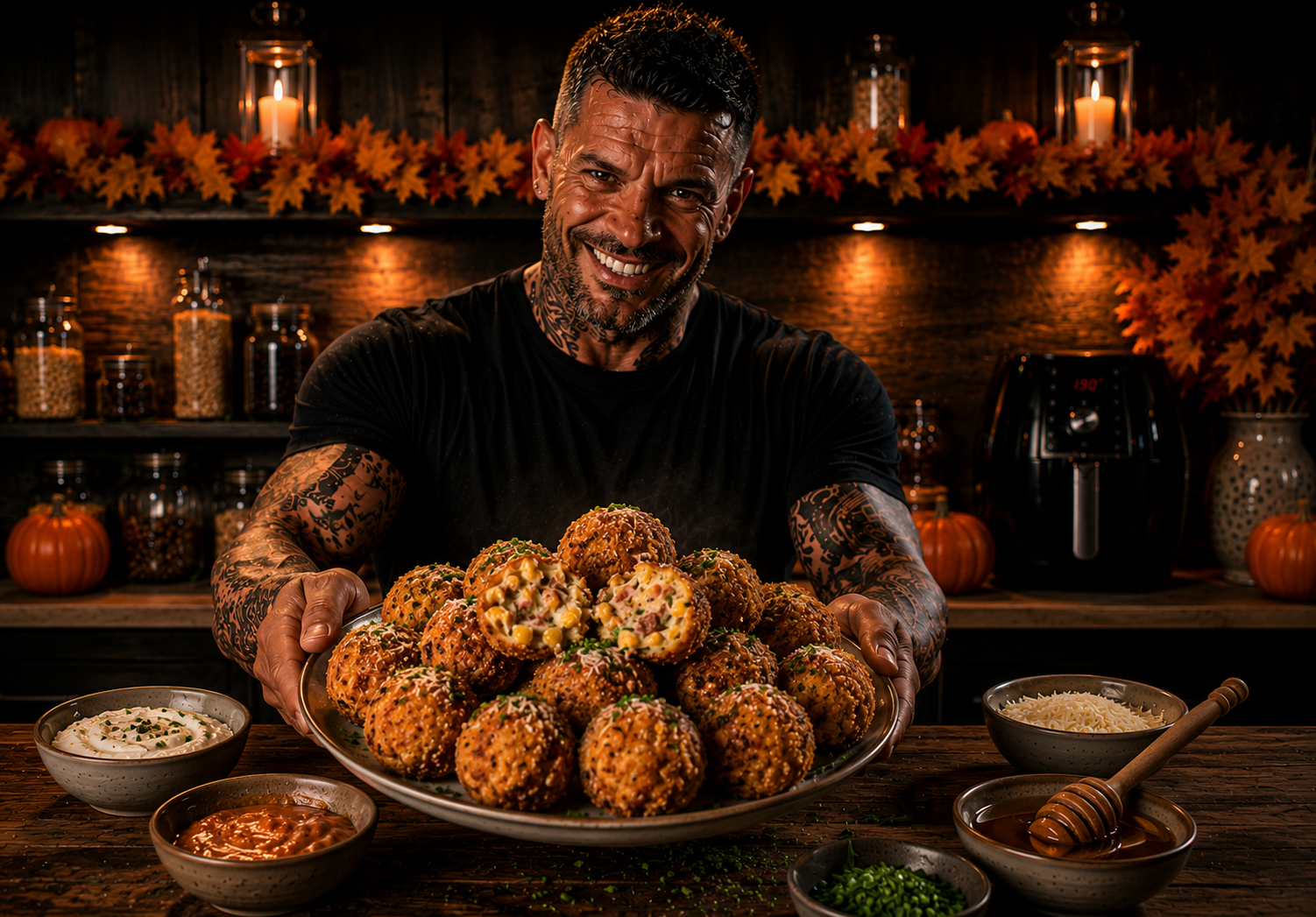 AIR-FRYER CREAMED CORN CROQUETTE BITES